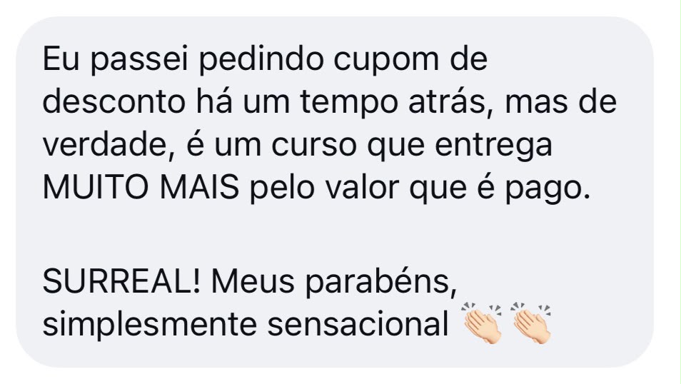 Print de depoimento sobre a Aline 5