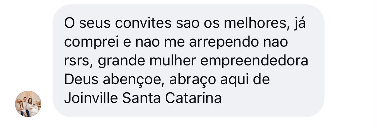 Print de depoimento sobre a Aline 6
